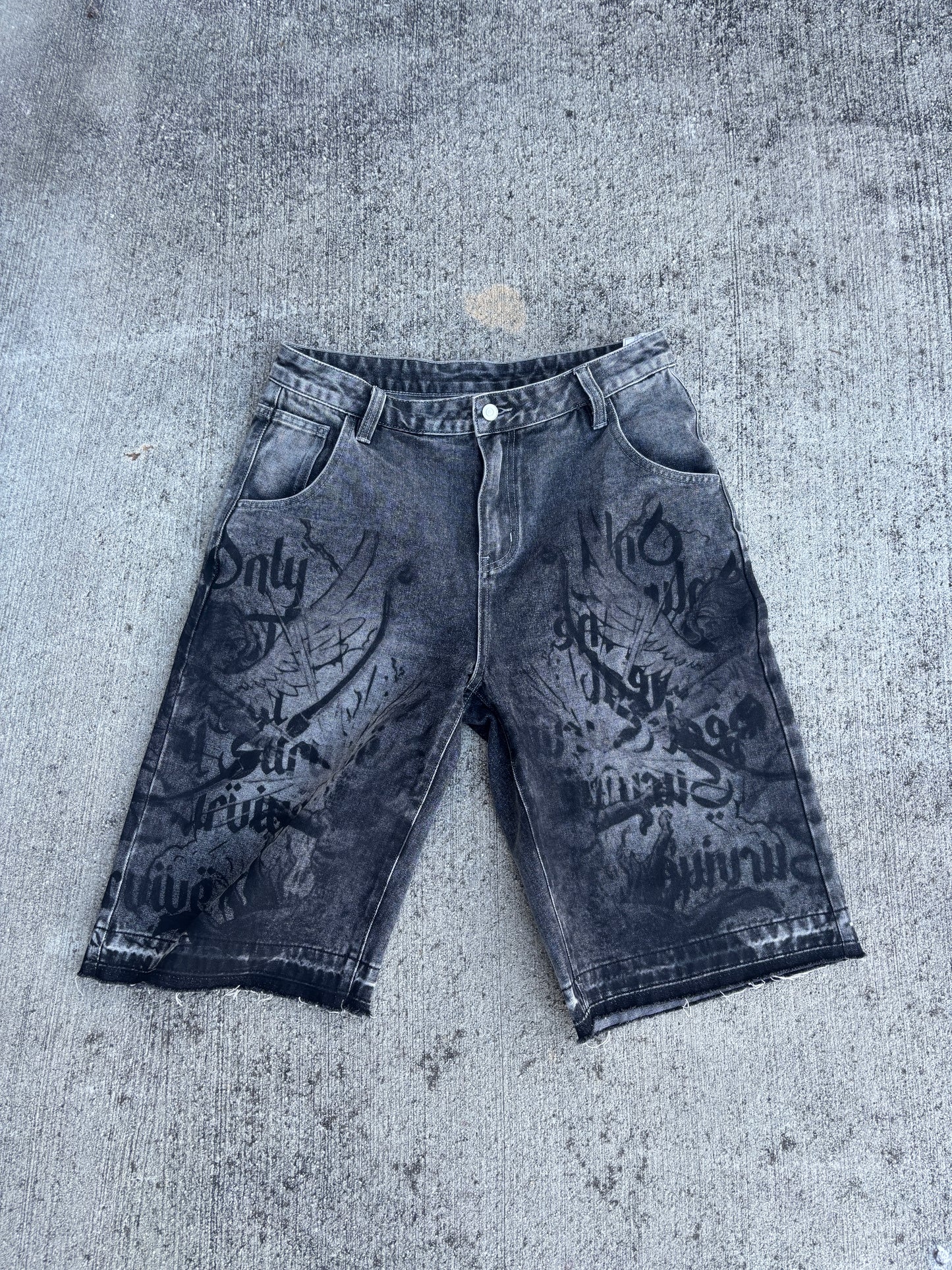 Only The Real Survive Jean Shorts