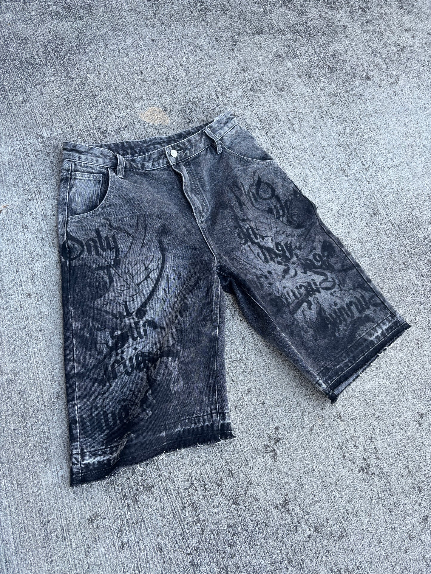 Only The Real Survive Jean Shorts