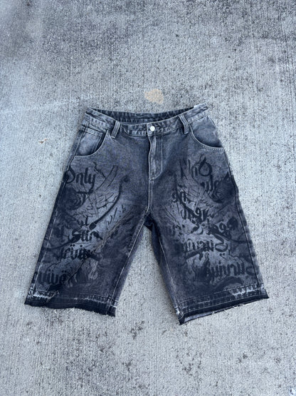 Only The Real Survive Jean Shorts