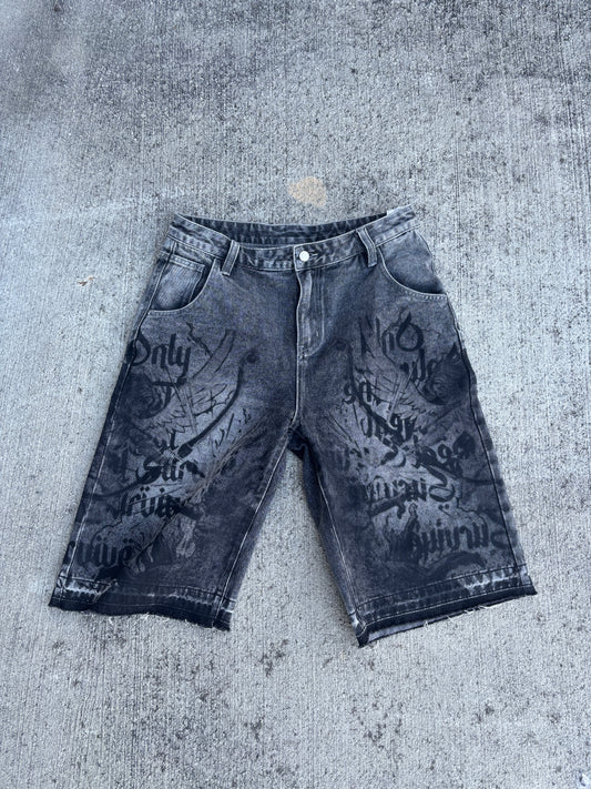 Only The Real Survive Jean Shorts