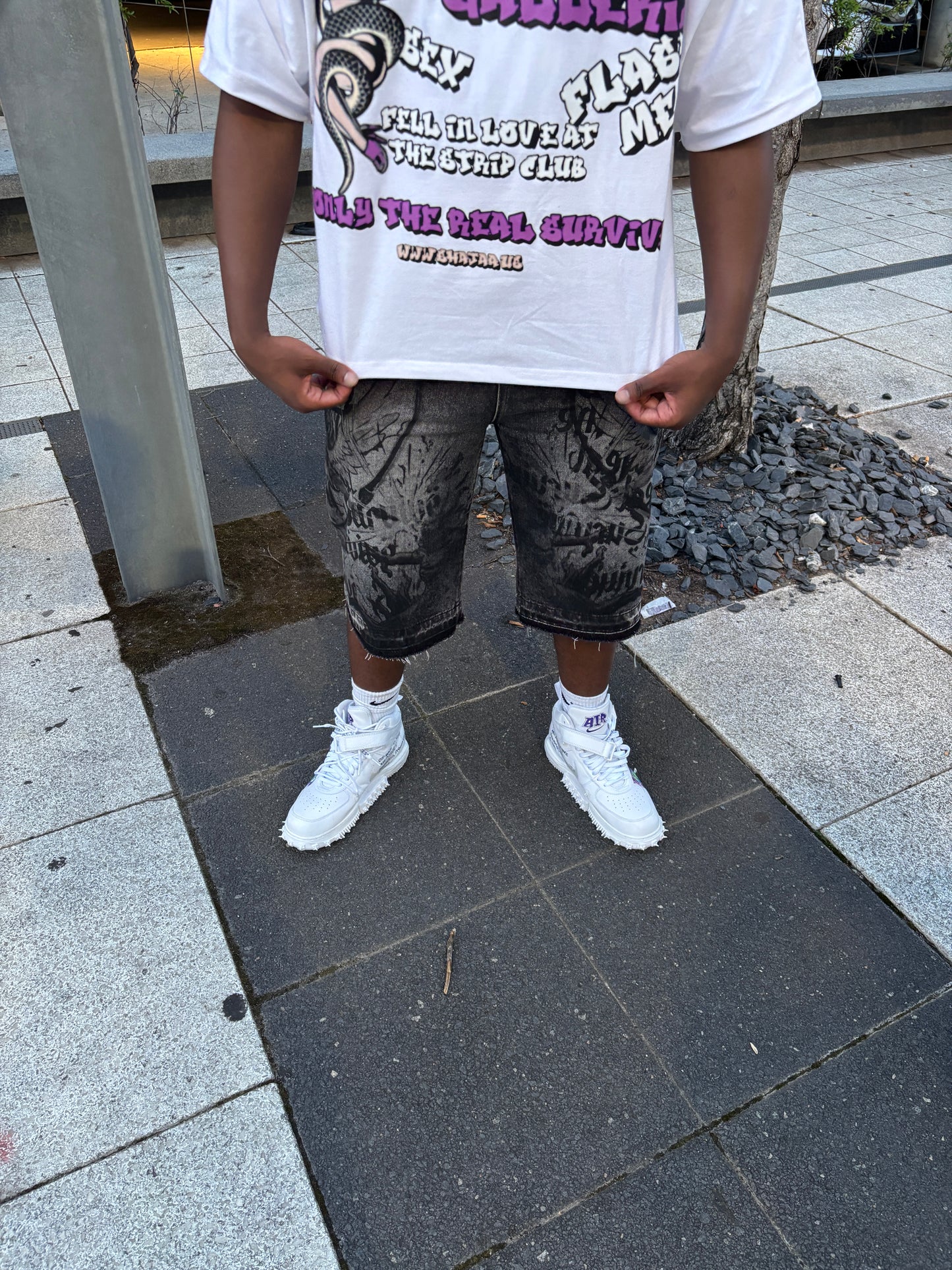 Only The Real Survive Jean Shorts