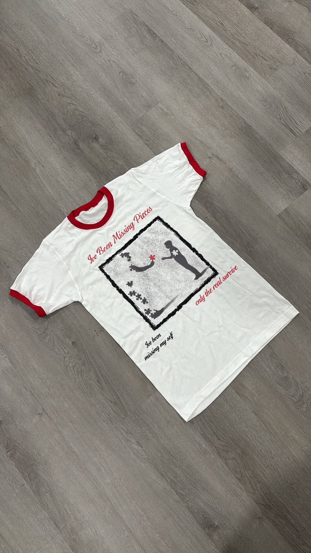 Missing Pieces Ringer Tee